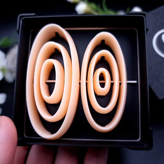 6 Long Oval Cutters in Set - Perfectly Aligned Cutters #25