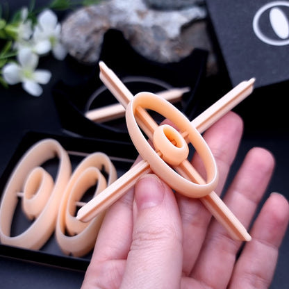 6 Long Oval Cutters in Set - Perfectly Aligned Cutters #25