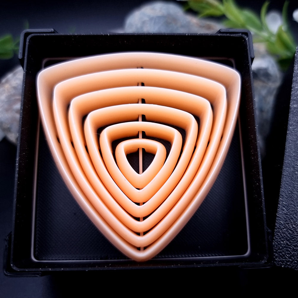 6 Smooth Triangle Cutters in Set - Perfectly Aligned Cutters #22