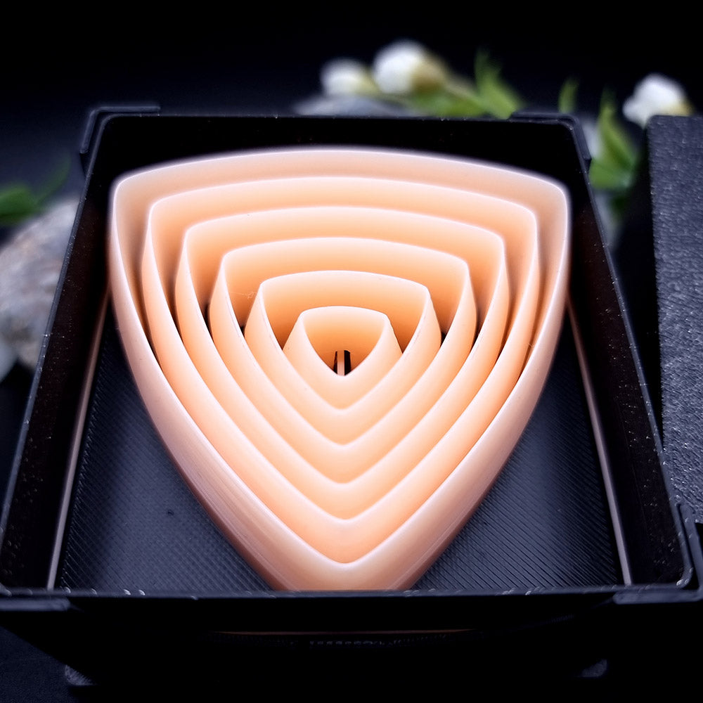 6 Smooth Triangle Cutters in Set - Perfectly Aligned Cutters #22