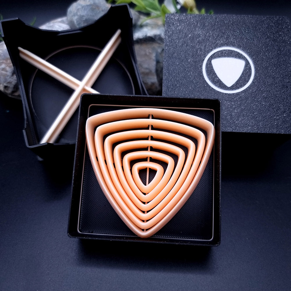 6 Smooth Triangle Cutters in Set - Perfectly Aligned Cutters #22