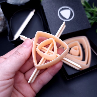 6 Smooth Triangle Cutters in Set - Perfectly Aligned Cutters #22