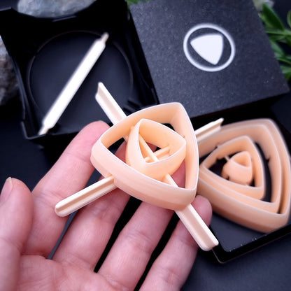 6 Smooth Triangle Cutters in Set - Perfectly Aligned Cutters #22