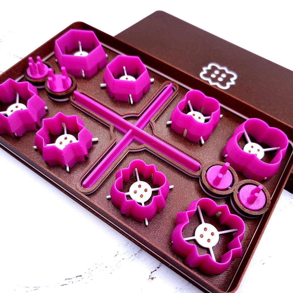 SweetyBijou Buttons Toolkit Set 2 polymer clay button maker, four shapes in two sizes