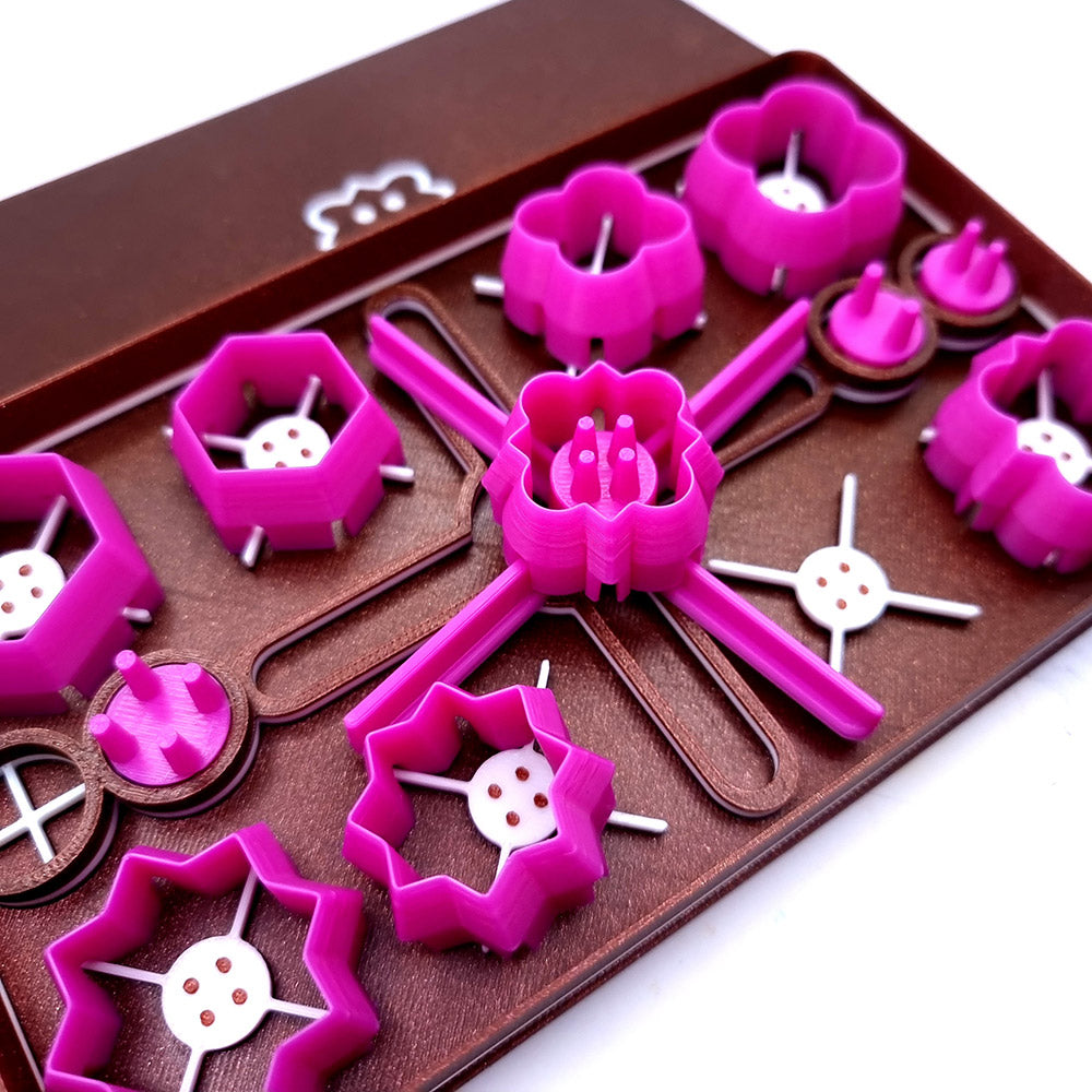 SweetyBijou Buttons Toolkit Set 2 polymer clay button maker, four shapes in two sizes