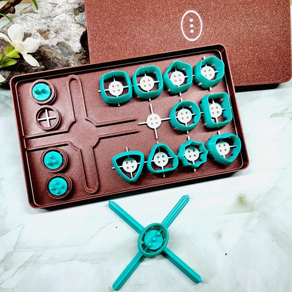 SweetyBijou Buttons Toolkit Set 3 polymer clay button maker with 11 mini shapes