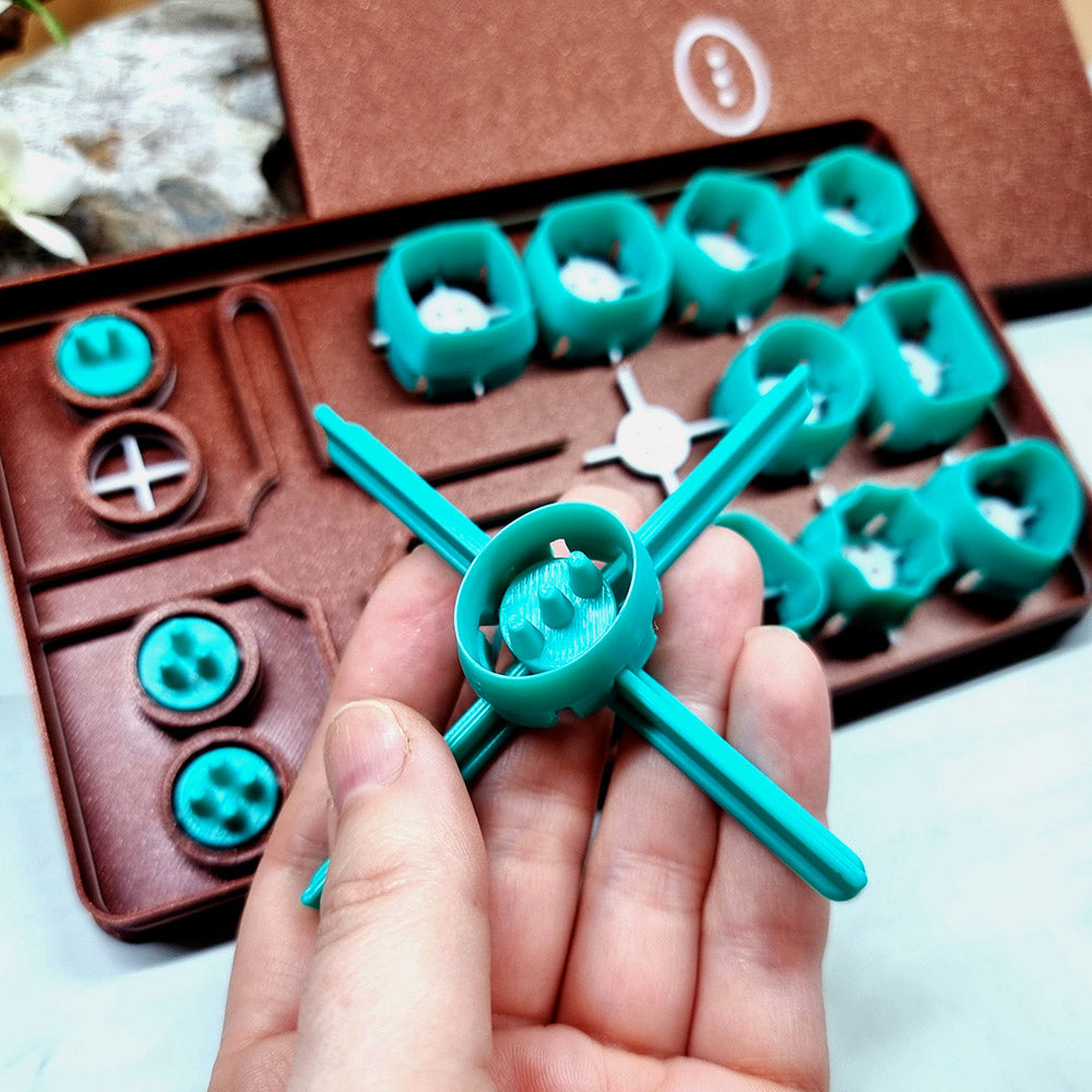 SweetyBijou Buttons Toolkit Set 3 polymer clay button maker with 11 mini shapes