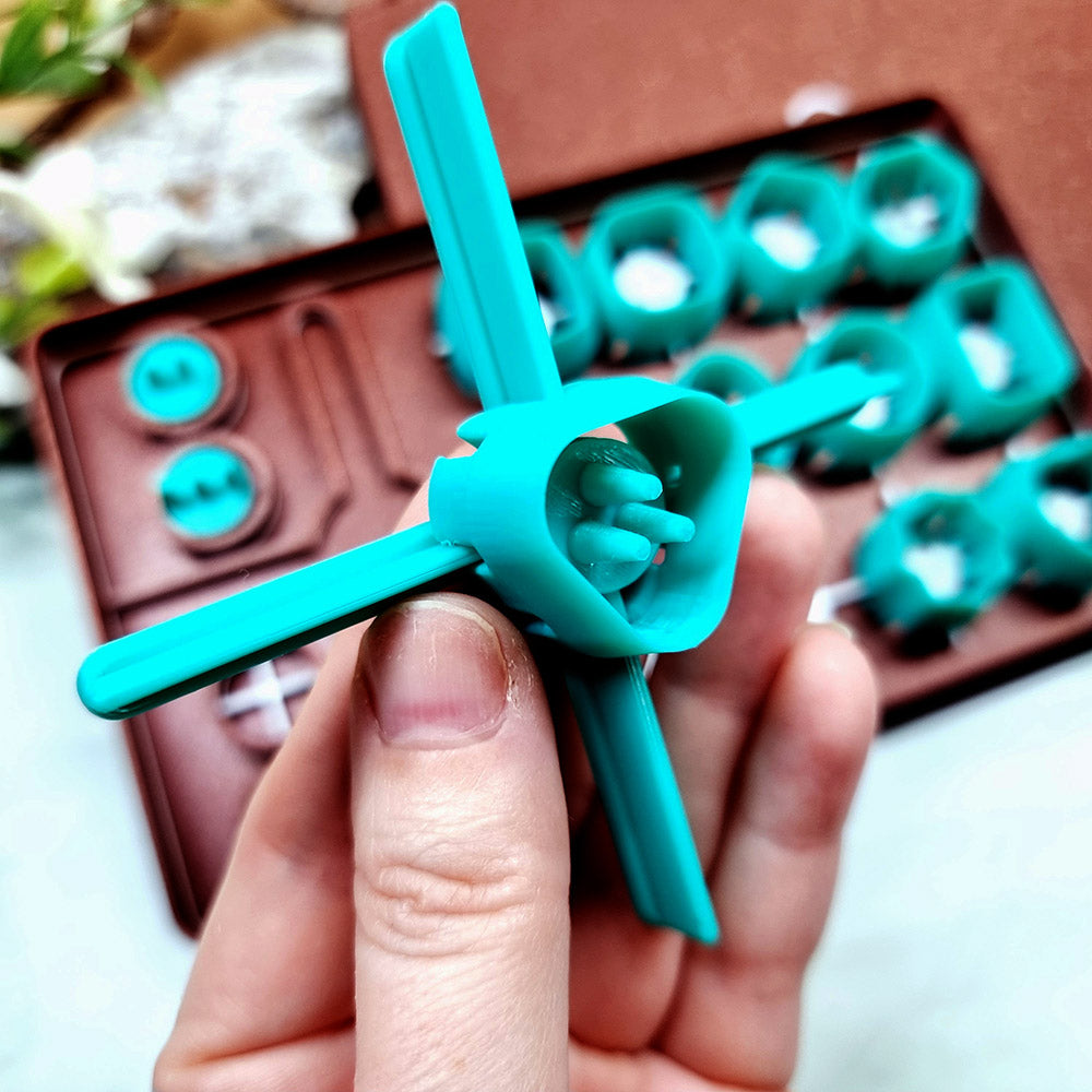 SweetyBijou Buttons Toolkit Set 3 polymer clay button maker with 11 mini shapes