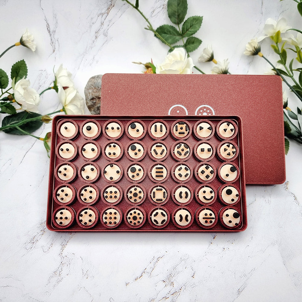 SweetyBijou Button Hole Puncher Toolkit with 40 center pins for polymer clay buttons