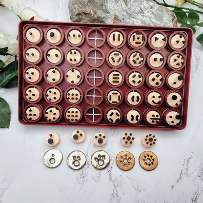 Button Hole Puncher Toolkit - 40 Pins for Endless Button Designs