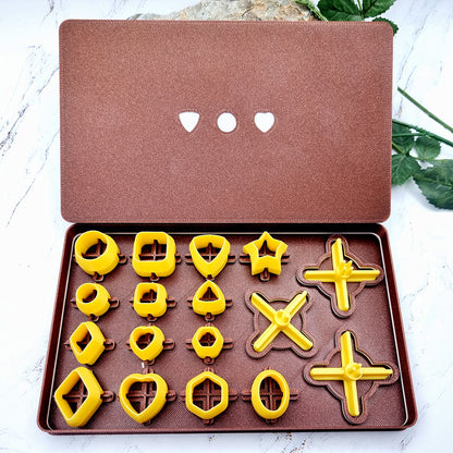 Buttons Toolkit Set 5: 6 Tiny + 8 Mini Shapes with 3 Hole Making Variants