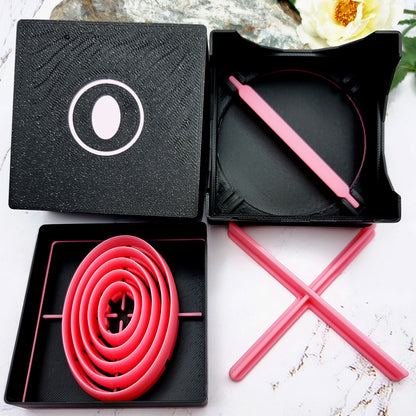 5 Oval Cutters in Set - Perfectly Aligned Imprint Cutters #13