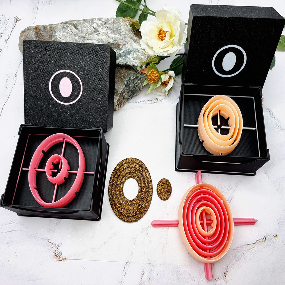 5 Oval Cutters in Set - Perfectly Aligned Imprint Cutters #13