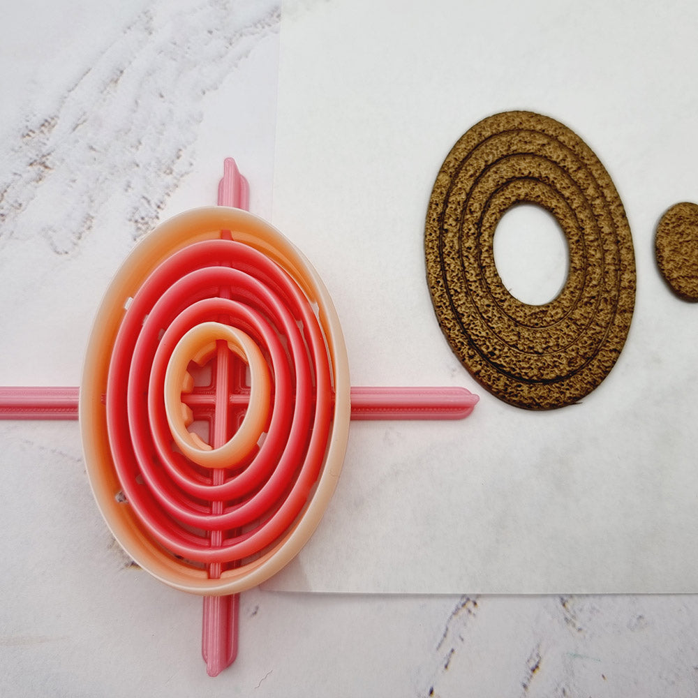 5 Oval Cutters in Set - Perfectly Aligned Imprint Cutters #13