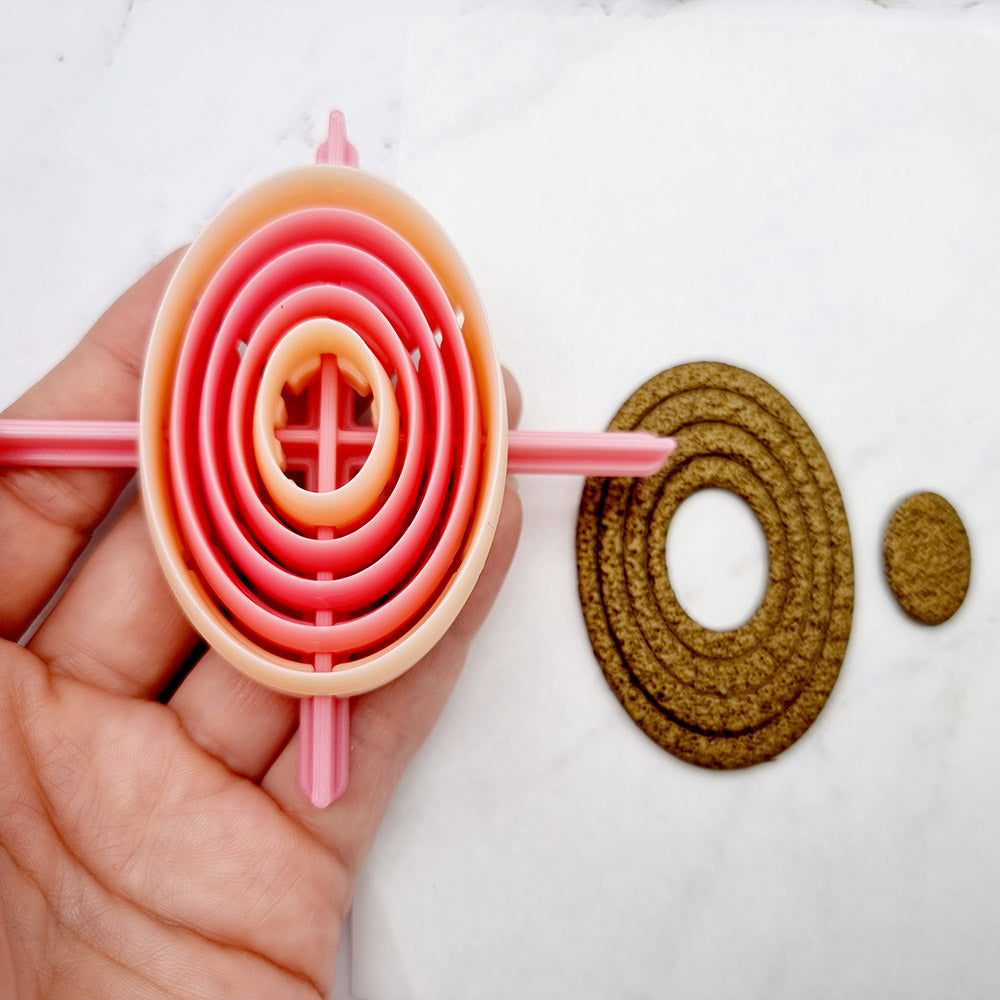 5 Oval Cutters in Set - Perfectly Aligned Imprint Cutters #13