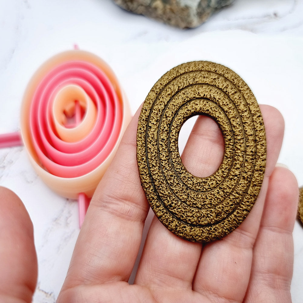 5 Oval Cutters in Set - Perfectly Aligned Imprint Cutters #13