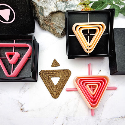 5 Triangle Cutters in Set - Perfectly Aligned Imprint Cutters #23