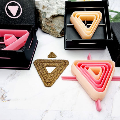 5 Triangle Cutters in Set - Perfectly Aligned Imprint Cutters #23