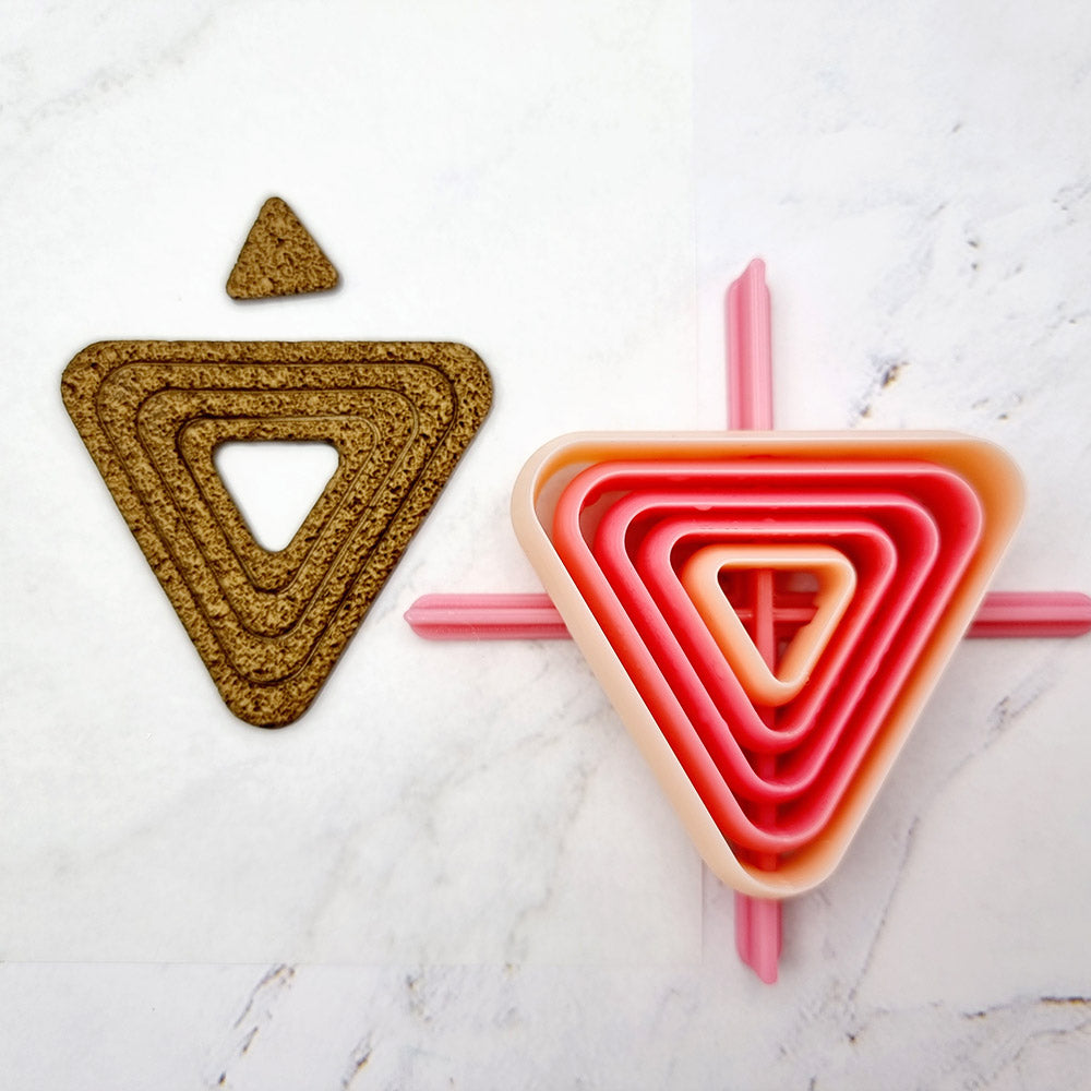 5 Triangle Cutters in Set - Perfectly Aligned Imprint Cutters #23