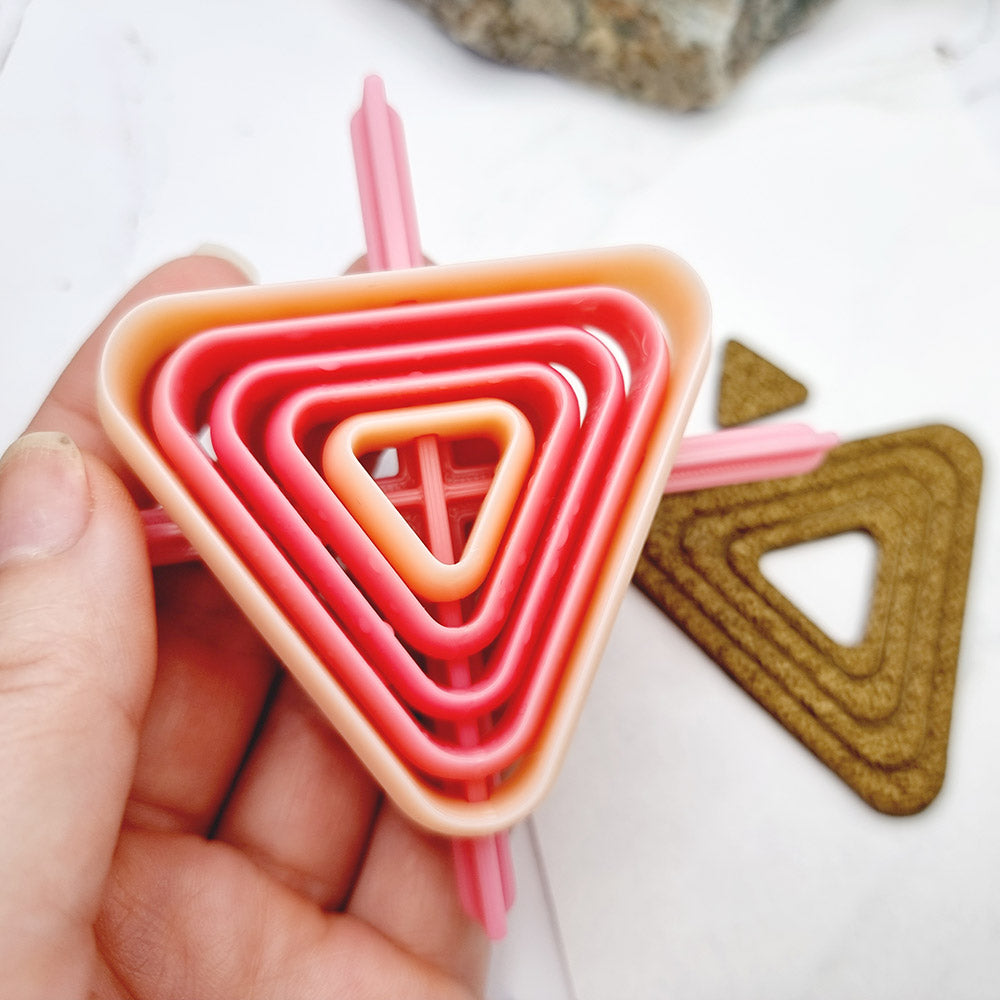 5 Triangle Cutters in Set - Perfectly Aligned Imprint Cutters #23