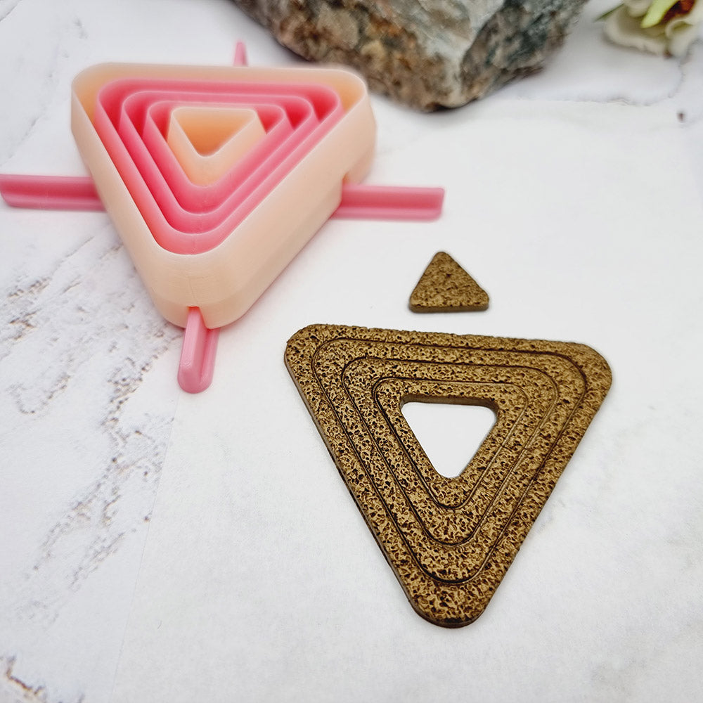 5 Triangle Cutters in Set - Perfectly Aligned Imprint Cutters #23