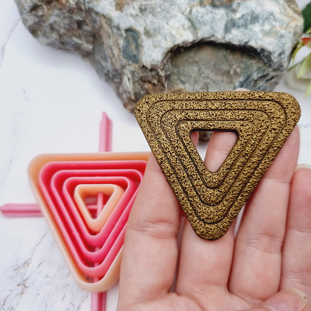 5 Triangle Cutters in Set - Perfectly Aligned Imprint Cutters #23