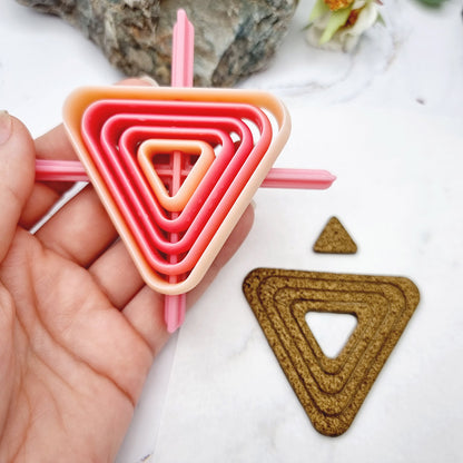 5 Triangle Cutters in Set - Perfectly Aligned Imprint Cutters #23