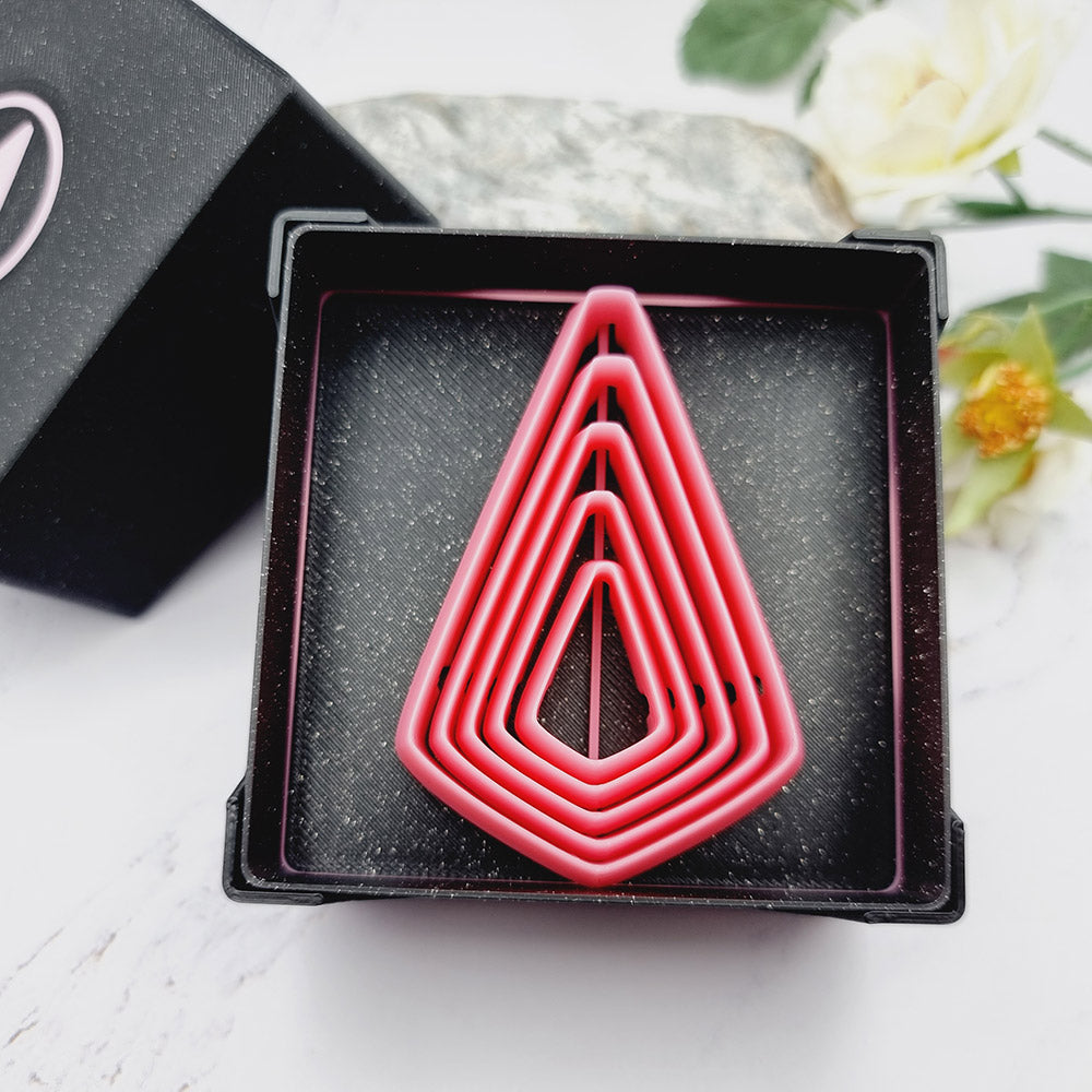 5 Square Drop Cutters in Set - Perfectly Aligned Imprint Cutters #19