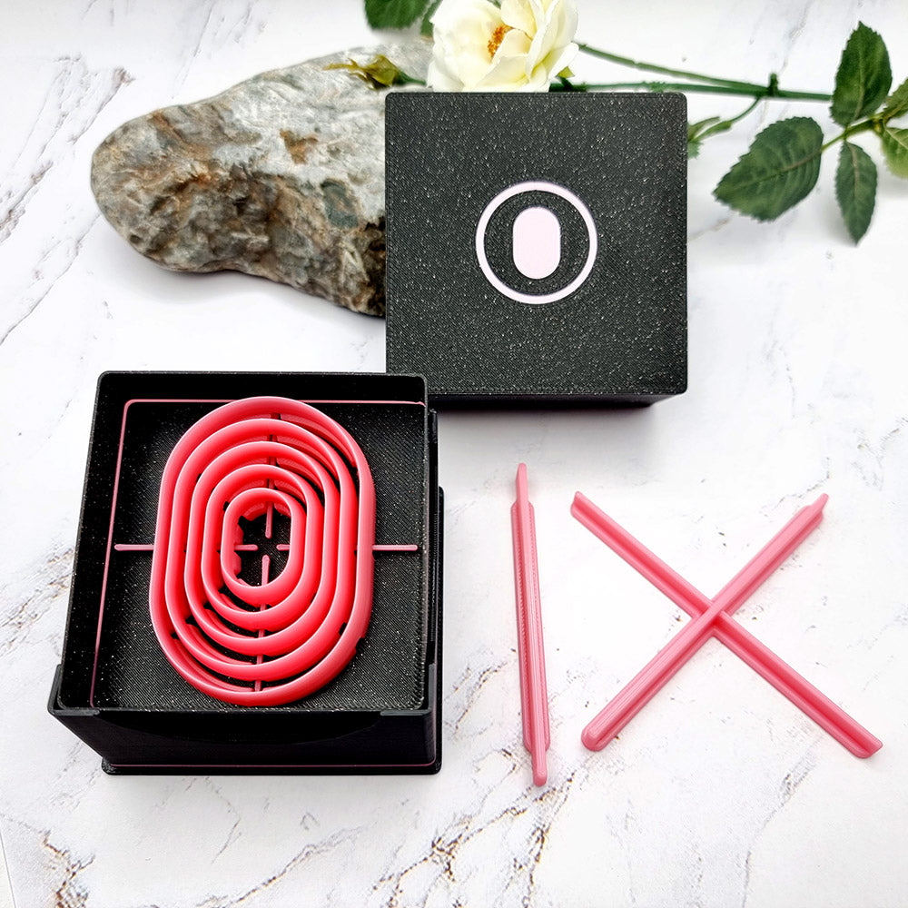 5 Rounded Rectangle Cutters in Set - Perfectly Aligned Imprint Cutters #14