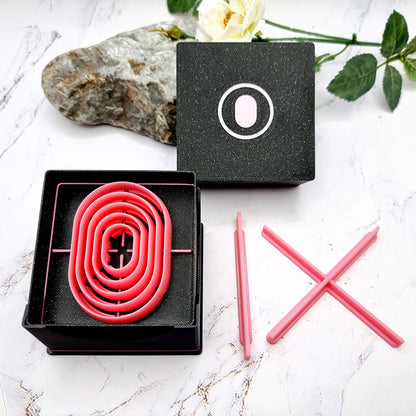 5 Rounded Rectangle Cutters in Set - Perfectly Aligned Imprint Cutters #14