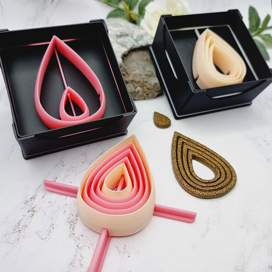 5 Drop Cutters in Set - Perfectly Aligned Imprint Cutters #17