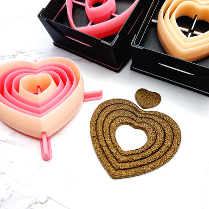 5 Heart Cutters in Set - Perfectly Aligned Imprint Cutters #15