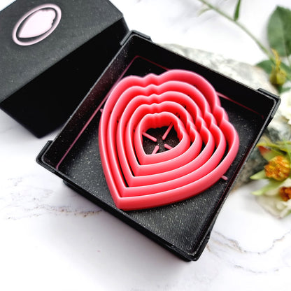 5 Heart Shield Cutters in Set - Perfectly Aligned Imprint Cutters #16