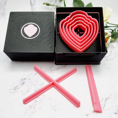 5 Heart Shield Cutters in Set - Perfectly Aligned Imprint Cutters #16