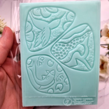 Silicone Texture - Cloisonne Enamel Pendants #3