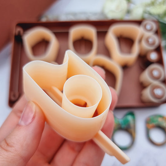 Ring Maker Toolkit Set 3 – 5 Unique Shapes + 5 Ring Size Cutters (US 6–10)