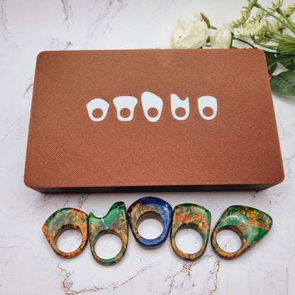 Ring Maker Toolkit Set 3 – 5 Unique Shapes + 5 Ring Size Cutters (US 6–10)