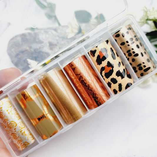 Golden Big Cats - Set of Colorful Transfer Foils