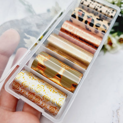 Golden Big Cats - Set of Colorful Transfer Foils