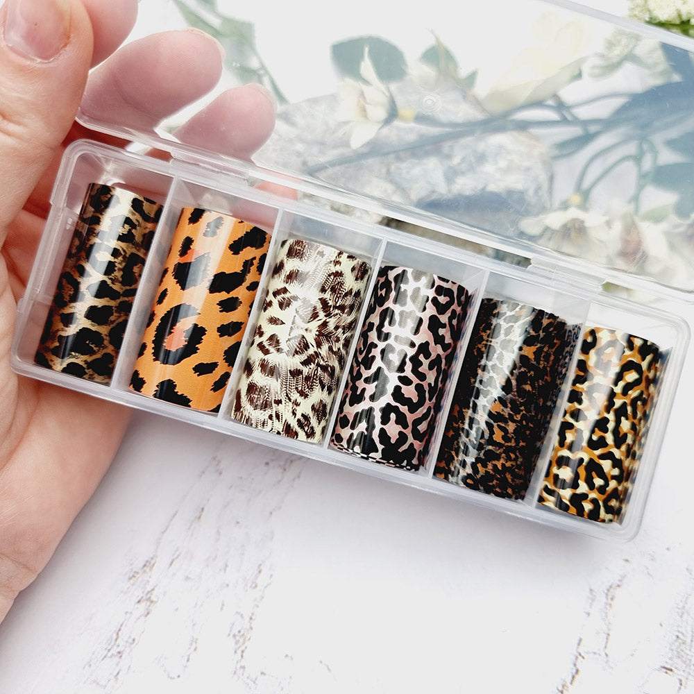 Big Cats Patterns - Set of Colorful Transfer Foils