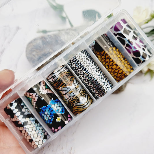 Metallic Reptiles - Set of Colorful Transfer Foils