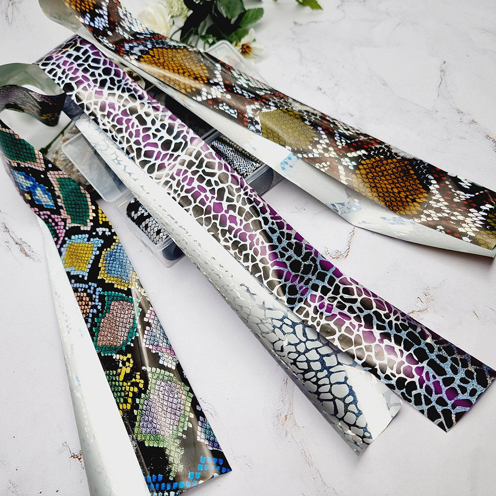 Metallic Reptiles - Set of Colorful Transfer Foils