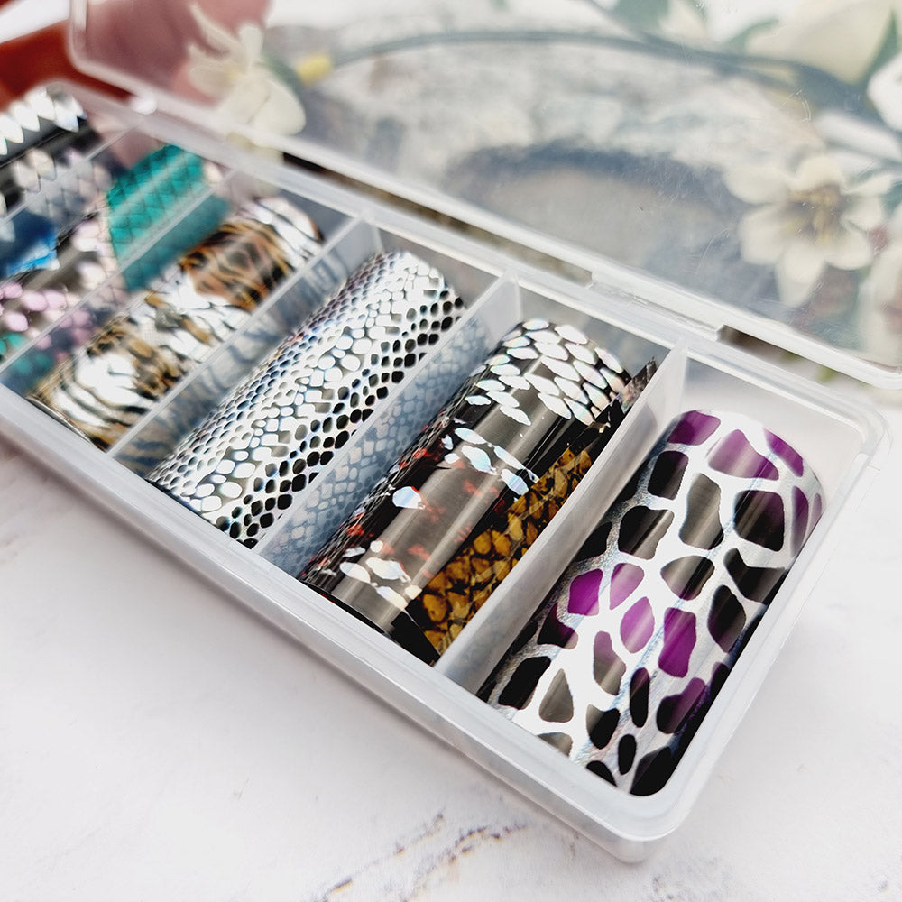 Metallic Reptiles - Set of Colorful Transfer Foils