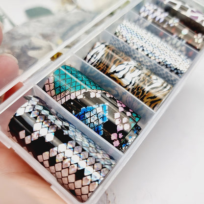 Metallic Reptiles - Set of Colorful Transfer Foils