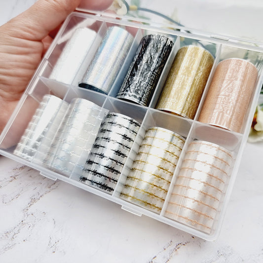 Text and Letters - Set of Colorful Transfer Foils