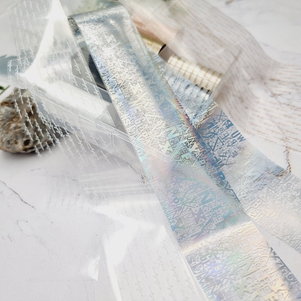 Text and Letters - Set of Colorful Transfer Foils