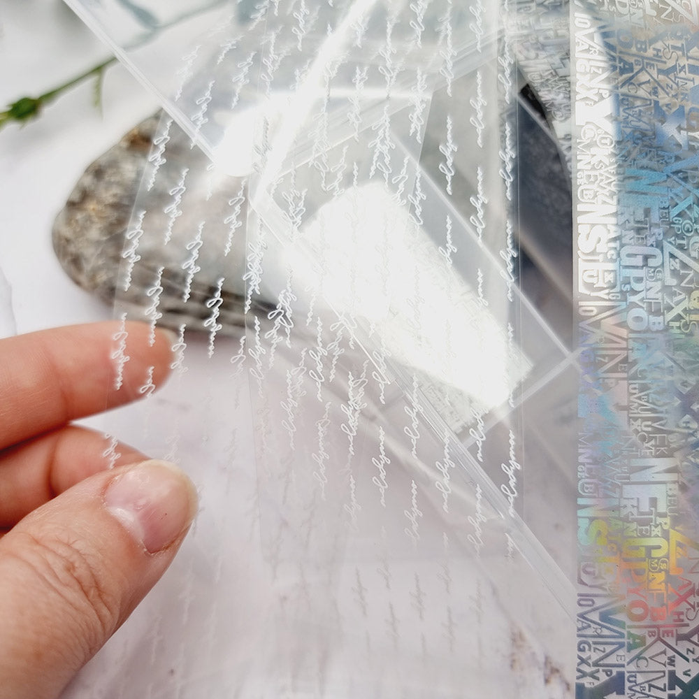 Text and Letters - Set of Colorful Transfer Foils