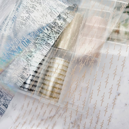 Text and Letters - Set of Colorful Transfer Foils