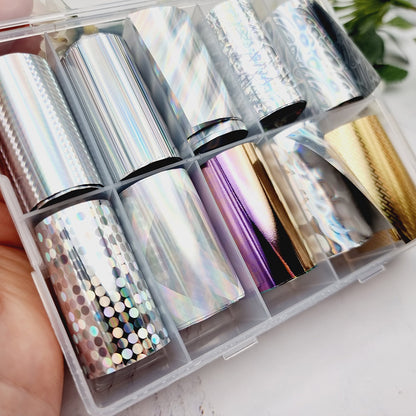 Metallic Patterns - Set of Colorful Transfer Foils