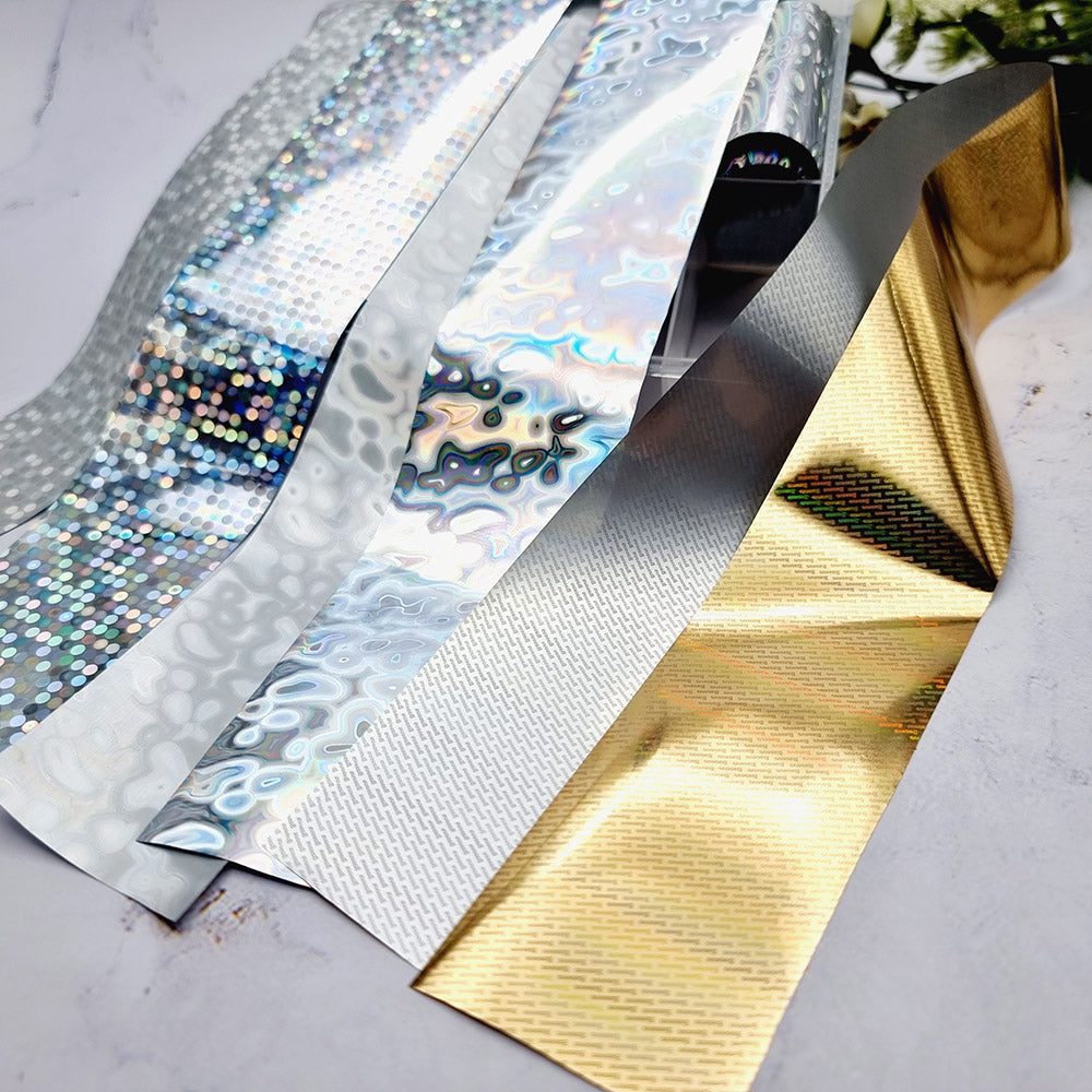 Metallic Patterns - Set of Colorful Transfer Foils